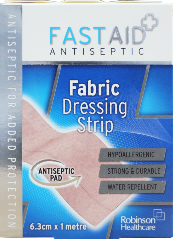 Fast Aid Fabric Dressing Strip 6.3cm x 1mtr