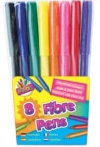 Fibre Tip Pens Hang Pack 8's