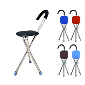 Foldable Walking Stick with Seat