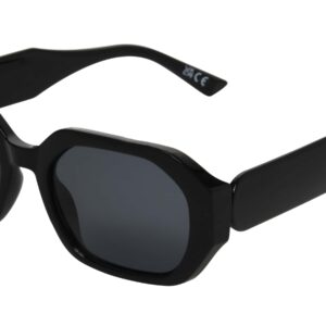 Foster Grant Sunglasses - Rectangle - Shiny Solid Black