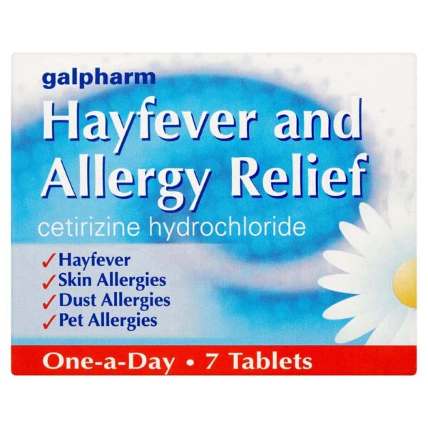 Galpharm Hayfever & Allergy Relief Tablets Cetirizine 7 's