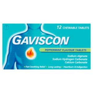 Gaviscon Tablets Peppermint 12's