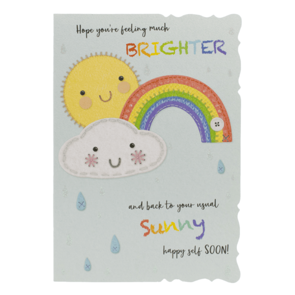 Get Well Card Rainbow Size 196mm x 137mm