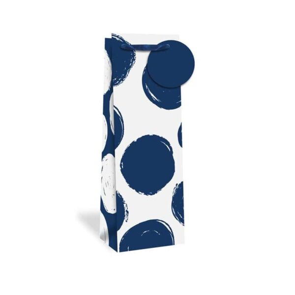 Gift Bag Bottle - Blue Spot