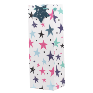 Gift Bag Bottle - Stars W125 x H365 x D100mm