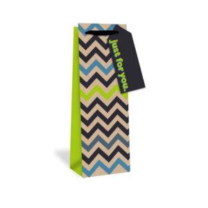 Gift Bag Bottle - Zig Zag