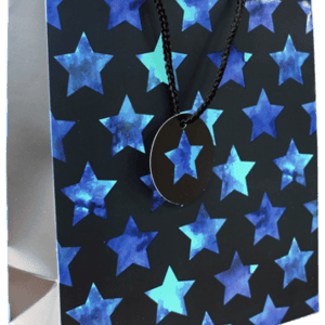 Gift Bag Large - Blue Stars W260 x H321 x D121mm