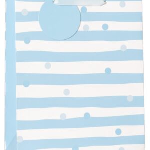 Gift Bag Large - Pastel Blue Dots W260 x H321 x D125mm