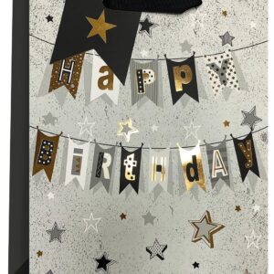 Gift Bag Medium - Happy Birthday Bunting W215 x H265 x D100mm