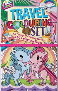 Girls Travelling Colouring Set 2 Designs Unicorns & Mermaids