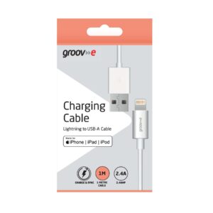 Groov-e Charging Cable Lightning - USB-A 1M 2.4A MFI