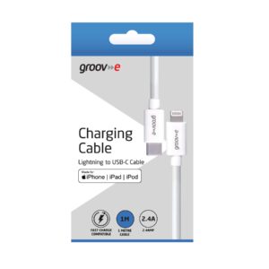 Groov-e Charging Cable Lightning - USB-C 1m 2.4A MFI