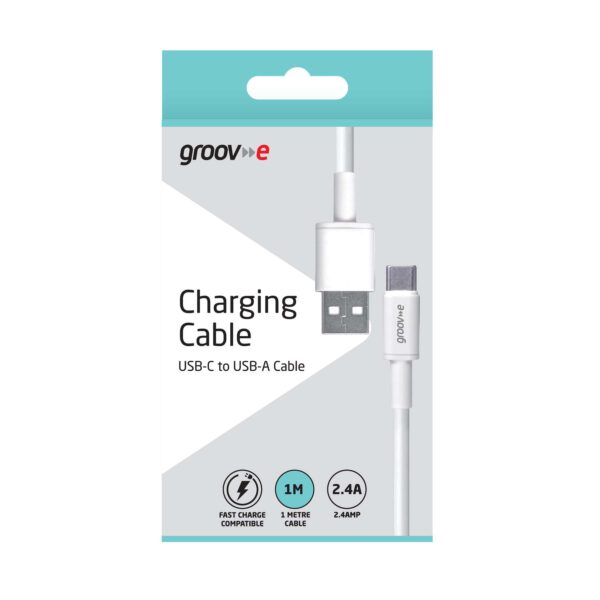 Groov-e Charging Cable USB-C - USB-A 1M 2.4A