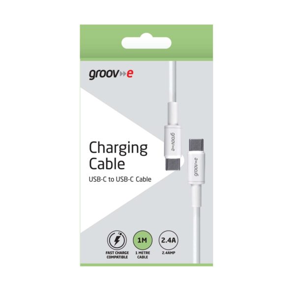 Groov-e Charging Cable USB-C - USB-C 1M 2.4A