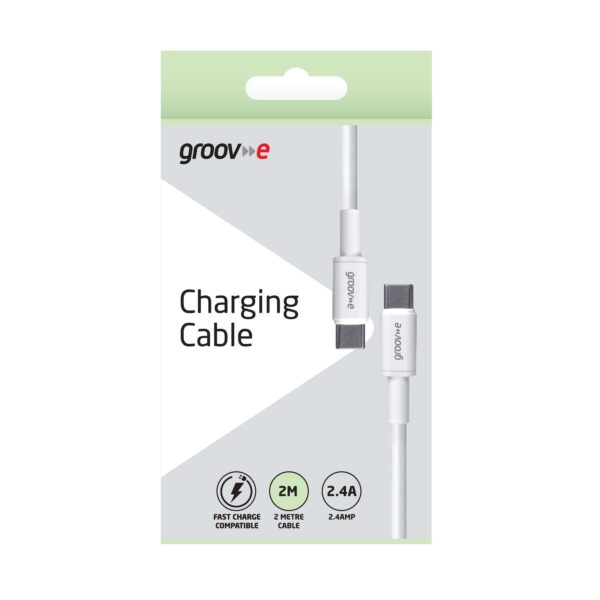 Groov-e Charging Cable USB-C - USB-C 2M 2.4A