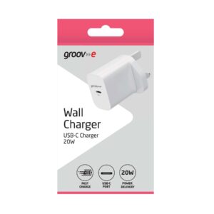 Groov-e Mains Charger USB-C Charger 20W