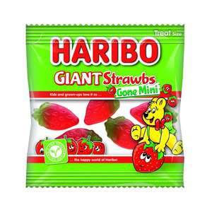 Haribo Giant Strawbs Gone Mini Treat Size Mini-Bags 16g