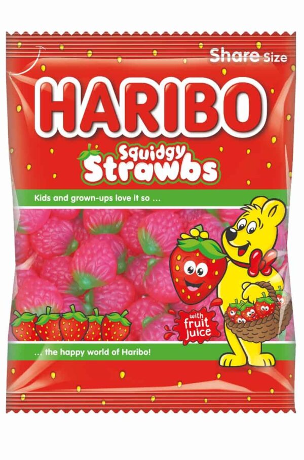 Haribo Squidgy Strawbs 160g