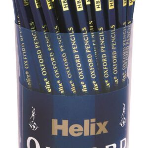 Helix Oxford Pencils HB Rubber Tipped Tub