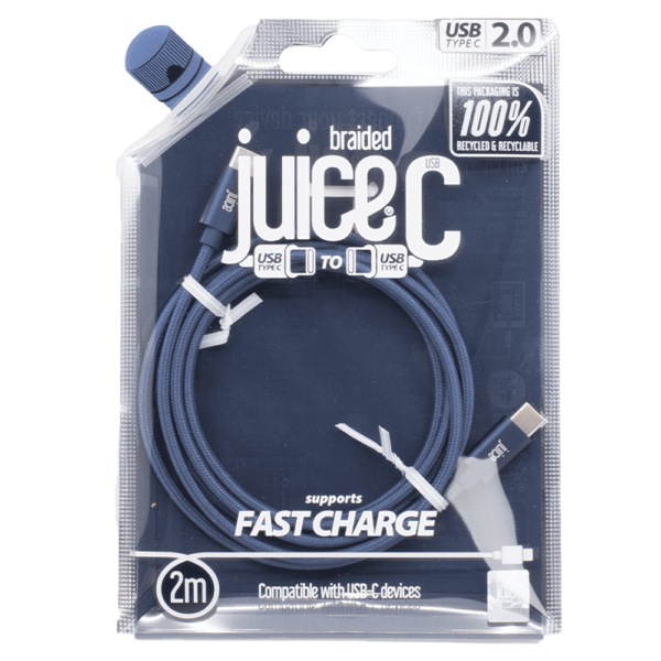 Juice Type C - Type C Cable 2M Braided Eco Navy