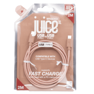 Juice Type C - Type C Cable 2M Braided Eco Rose Gold