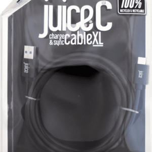 Juice USB Type-C Charging Cable Round Black 2m