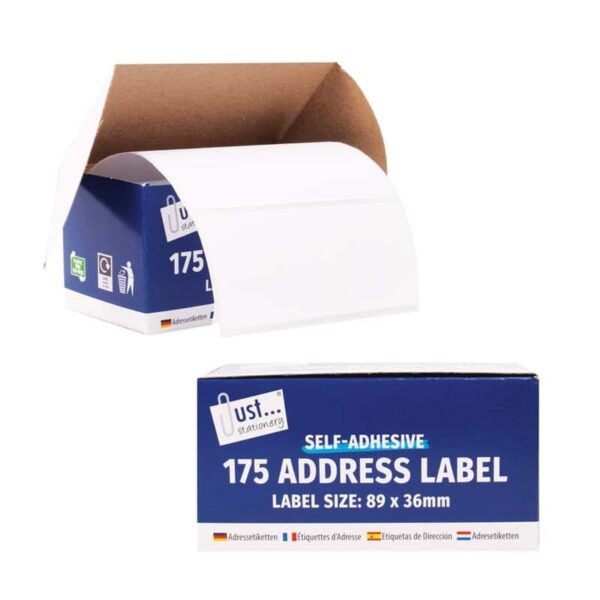 Just Stationery 175 Address Labels Size 89mm x 36mm