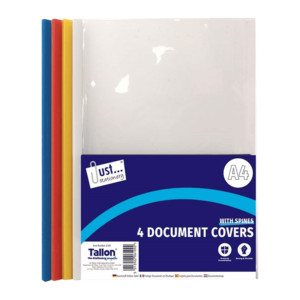 Just Stationery A4 Clear Document Covers & Spines 4's