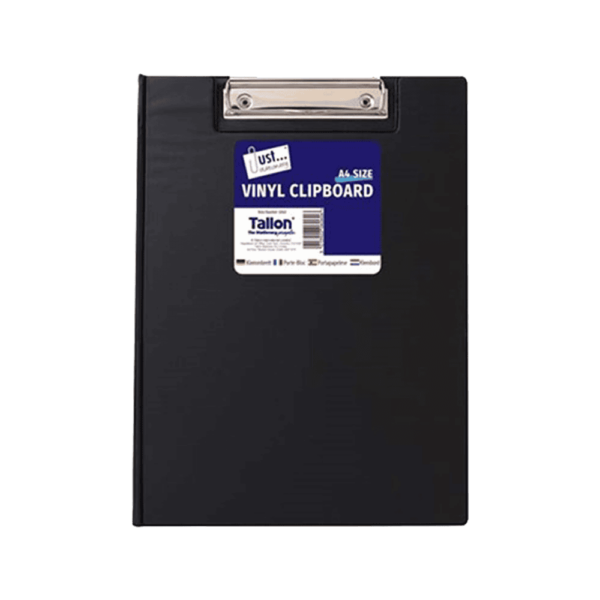 Just Stationery Vinyl Clipboard & Cover Assorted Colours