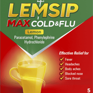 Lemsip Max Cold & Flu Lemon Sachets 5's