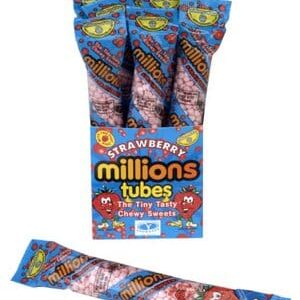 Millions Tubes Strawberry Flavour 55g Sweets