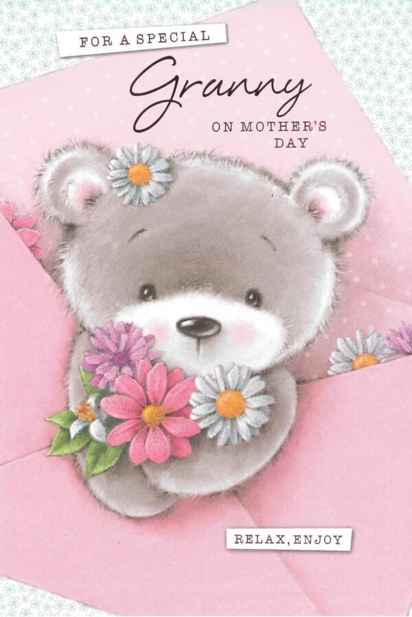 Mother's Day Card Granny - Bear In Envelope