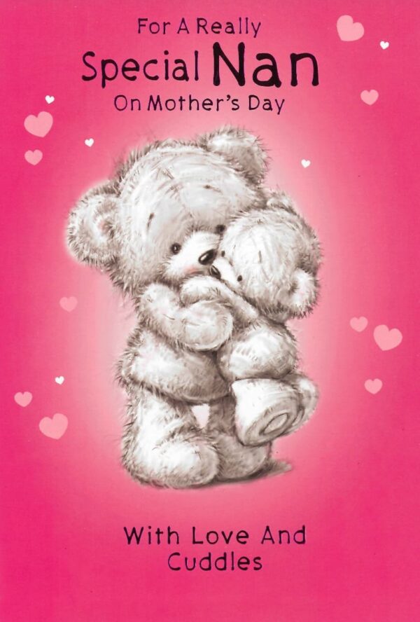 Mother's Day Card Nan - Bear With Baby