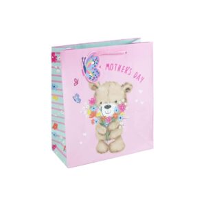 Mother's Day Gift Bag Medium Cute Bear & Flowers