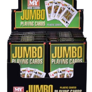 M.Y Plastic Coated Jumbo Playing Cards In CDU