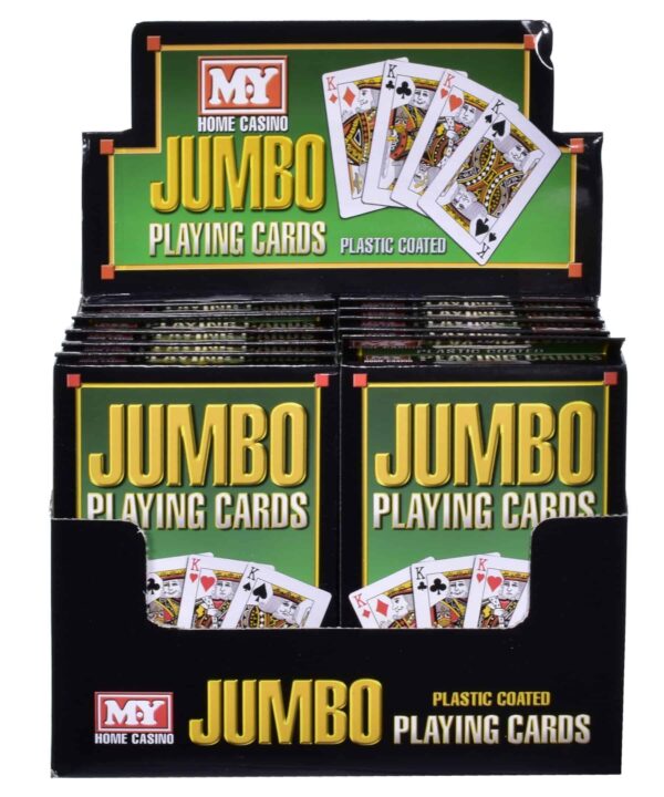 M.Y Plastic Coated Jumbo Playing Cards In CDU