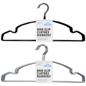 Non Slip Plastic Coat Hangers Pack of 10