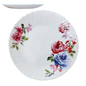 Opal Glass Floral Plate 10.5inch