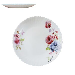 Opal Glass Floral Plate 8.5inch