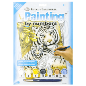 Paint By Numbers Junior Small - White Tiger Pair