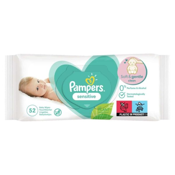 Pampers Sensitive Baby Wipes 52's