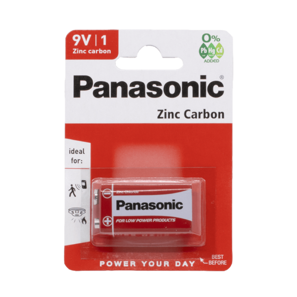 Panasonic Special 9V Zinc Batteries 1pk