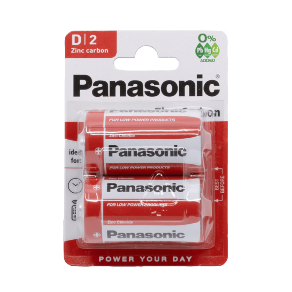 Panasonic Special D Zinc Batteries 2pk