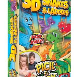 Pick & Play 3D Snakes & Ladders Dino Game