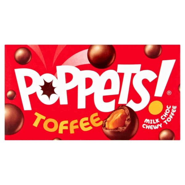 Poppets! Milk Chocolate Coated Chewy Toffee 39g