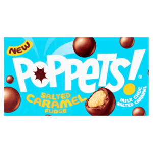 Poppets! Milk Chocolate Coated Salted Caramel Fudge 36g