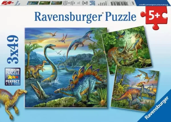 Ravensburger Dinosaur Fascination 3 x 49 Piece Jigsaw Puzzle