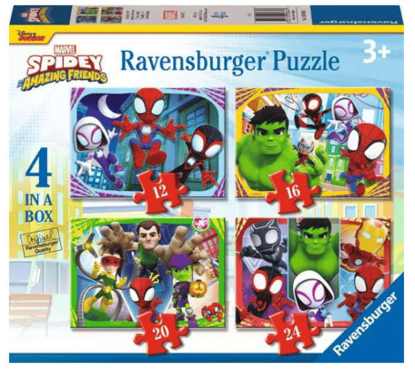 Ravensburger Spidey & Friends 4 In A Box Jigsaw Puzzle