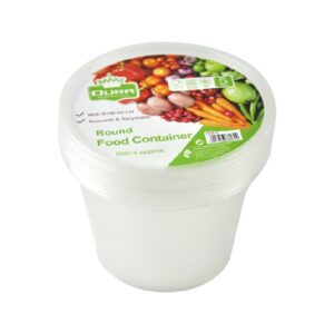 Reusable Pots With Lids 5pk 500ml