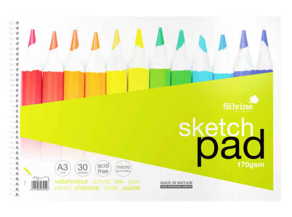 Silvine A3 Spiral Sketch Pad